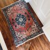Vintage Accent Rug, Floral Rug, Kitchen, Entryway, 3.5*2.3 Ft - Image 3