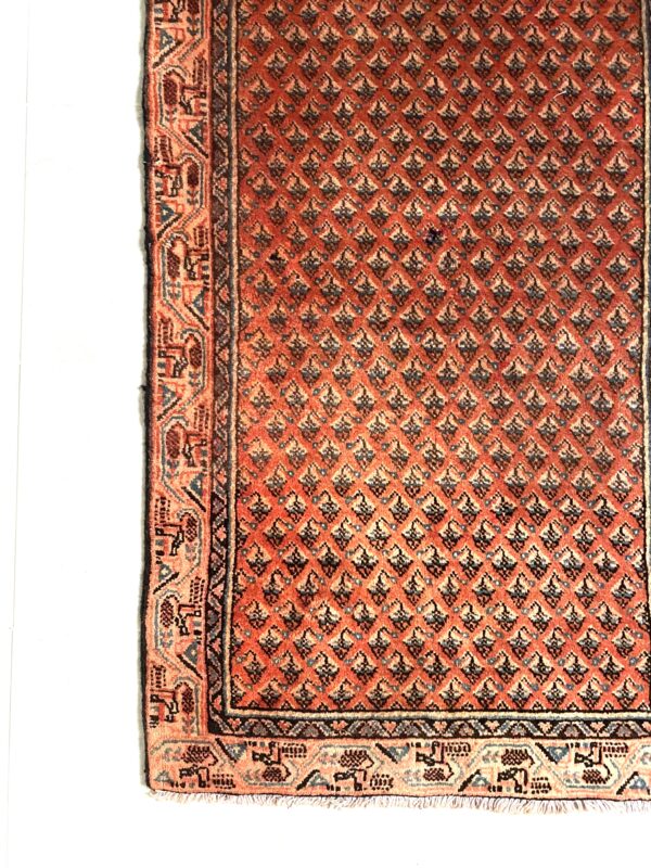 Vintage Accent Rug, Orange Rug, Kitchen, Bath Rug