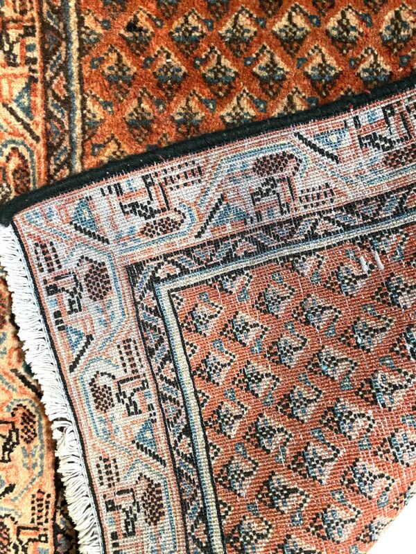 Vintage Accent Rug, Orange Rug, Kitchen, Bath Rug - Image 4