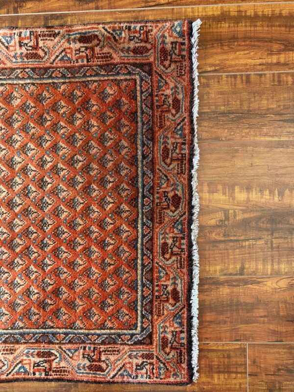 Vintage Accent Rug, Orange Rug, Kitchen, Bath Rug - Image 5