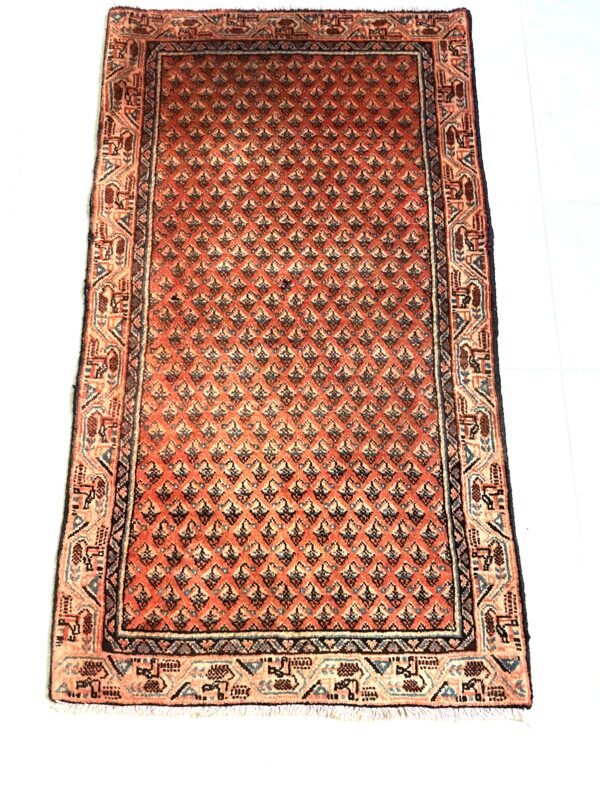 Vintage Accent Rug, Orange Rug, Kitchen, Bath Rug - Image 10