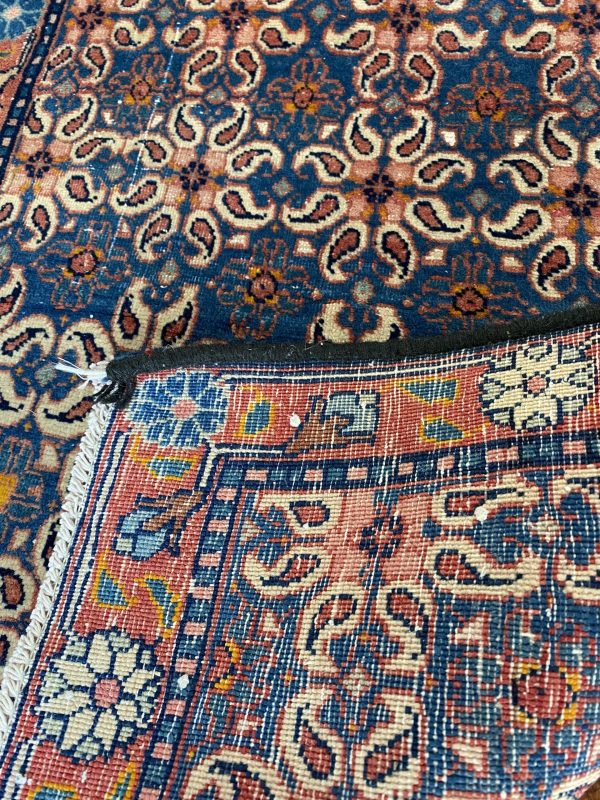 Vintage Boteh Rug, Blue boteh motif,2.7’ * 1.10’ feet - Image 6